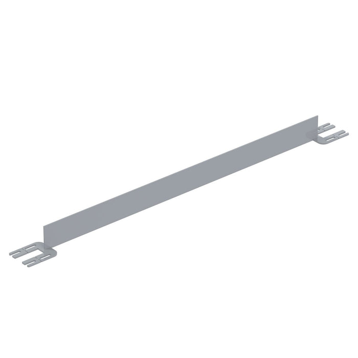 Vestil VDKR-5-TB-SL Steel Toe Board For Pipe Safety Railing 5 ft. Length Silver