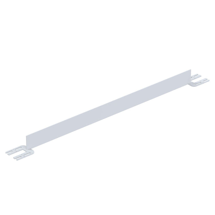 Vestil VDKR-5-TB-WT Steel Toe Board For Pipe Safety Railing 5 ft. Length White