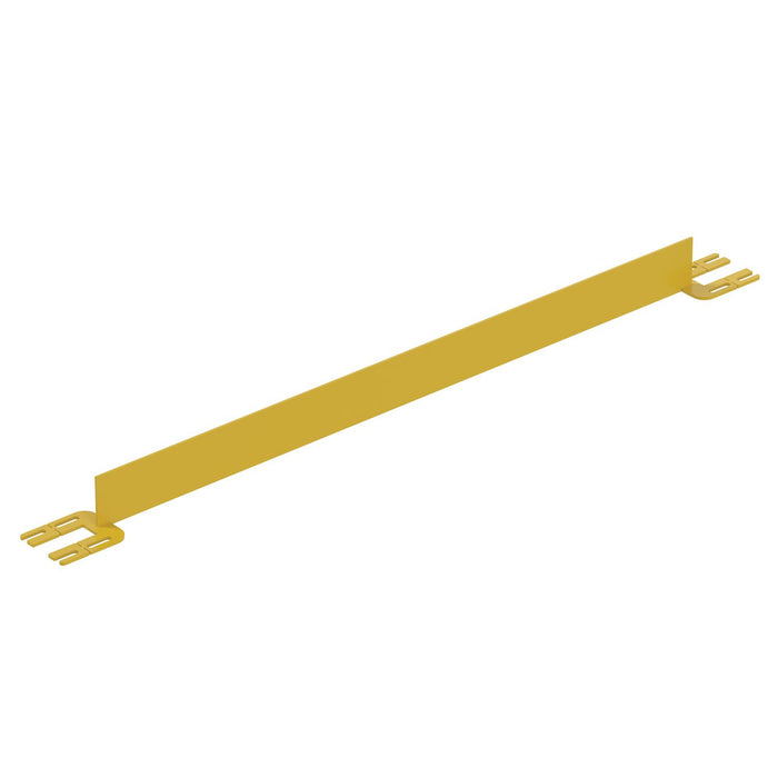 Vestil VDKR-5-TB Steel Toe Board for Pipe Safety Railing 5 ft. Length Yellow