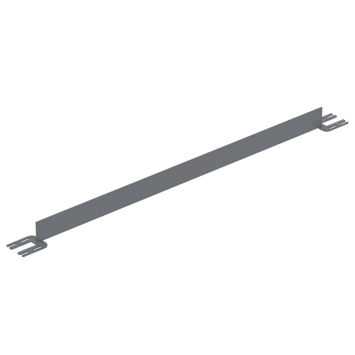 Vestil VDKR-6-TB-GYSG Steel Toe Board For Pipe Safety Railing 6 ft. Length Gray Semi Gloss