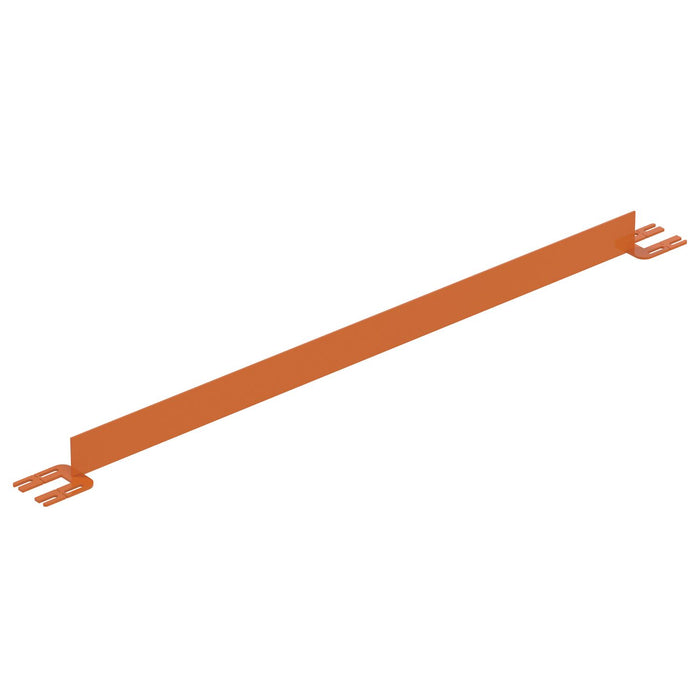 Vestil VDKR-6-TB-OR Steel Toe Board For Pipe Safety Railing 6 ft. Length Orange
