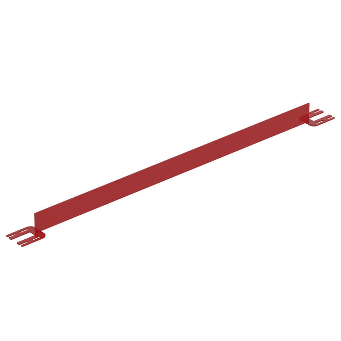 Vestil VDKR-6-TB-RD Steel Toe Board For Pipe Safety Railing 6 ft. Length Red