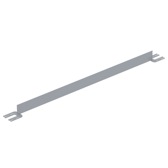 Vestil VDKR-6-TB-SL Steel Toe Board For Pipe Safety Railing 6 ft. Length Silver