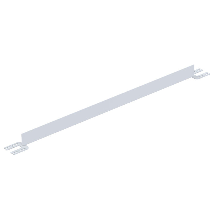 Vestil VDKR-6-TB-WT Steel Toe Board For Pipe Safety Railing 6 ft. Length White