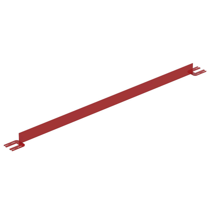 Vestil VDKR-7-TB-RD Steel Toe Board For Pipe Safety Railing 7 ft. Length Red