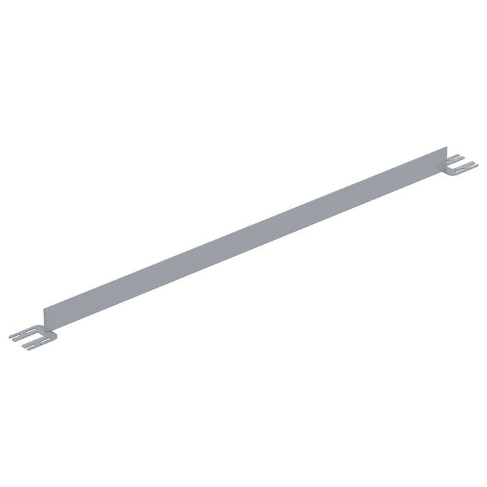Vestil VDKR-7-TB-SL Steel Toe Board For Pipe Safety Railing 7 ft. Length Silver