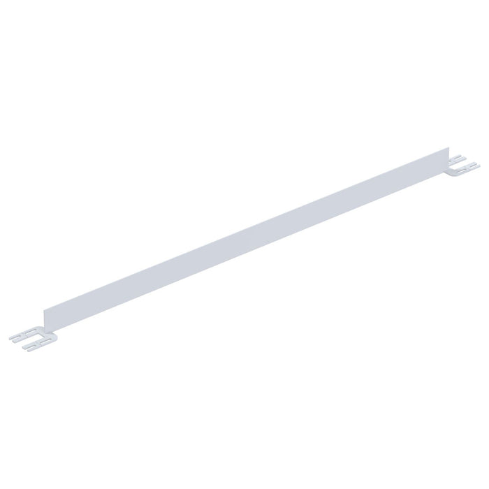 Vestil VDKR-7-TB-WT Steel Toe Board For Pipe Safety Railing 7 ft. Length White