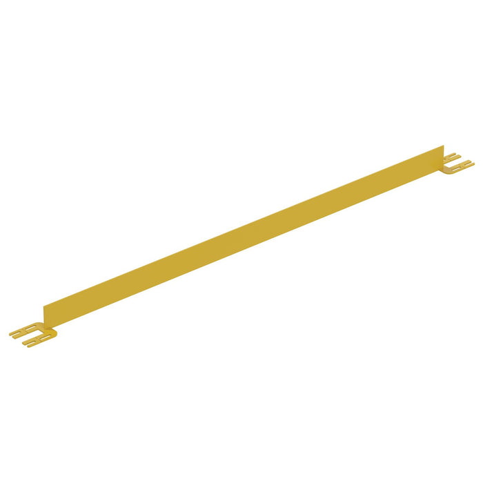 Vestil VDKR-7-TB Steel Toe Board for Pipe Safety Railing 7 ft. Length Yellow