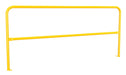 Vestil VDKR-8-BP-YL Steel Pipe Safety Railing with Welded Baseplate 8 ft. Length Yellow