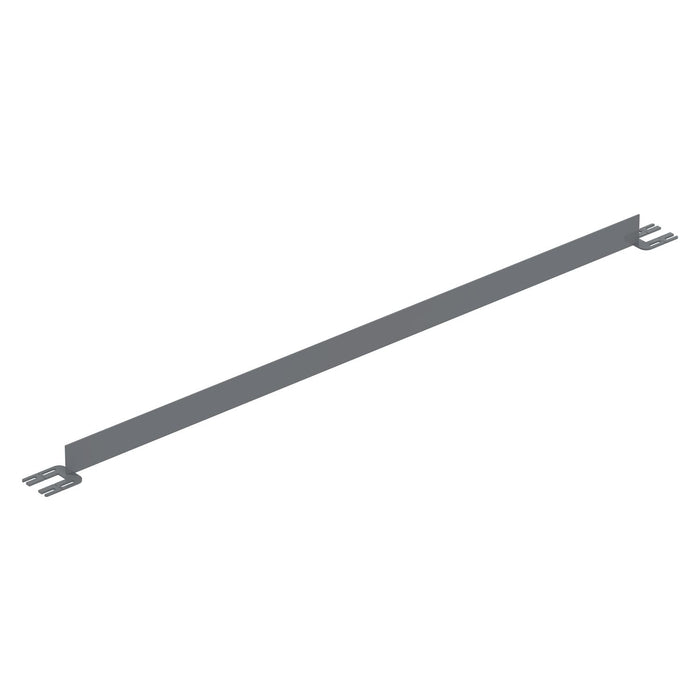 Vestil VDKR-8-TB-GYSG Steel Toe Board For Pipe Safety Railing 8 ft. Length Gray Semi Gloss