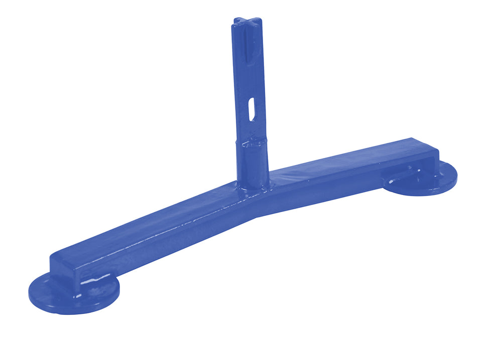 Vestil VDKR-BB-F-BL Steel Pipe Railing Barricade Base With Feet Blue