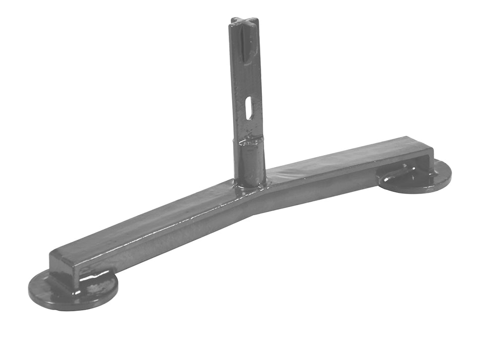 Vestil VDKR-BB-F-GYSG Steel Pipe Railing Barricade Base With Feet Gray Semi Gloss