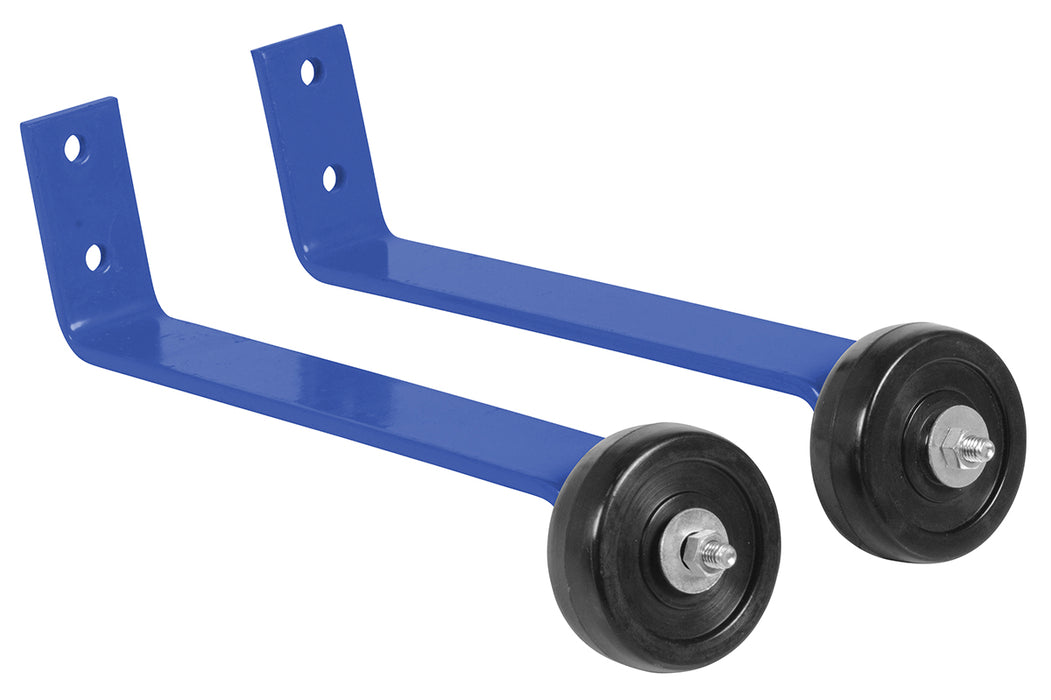 Vestil VDKR-BB-W-BL Steel Pipe Railing Barricade Base With Wheels Blue