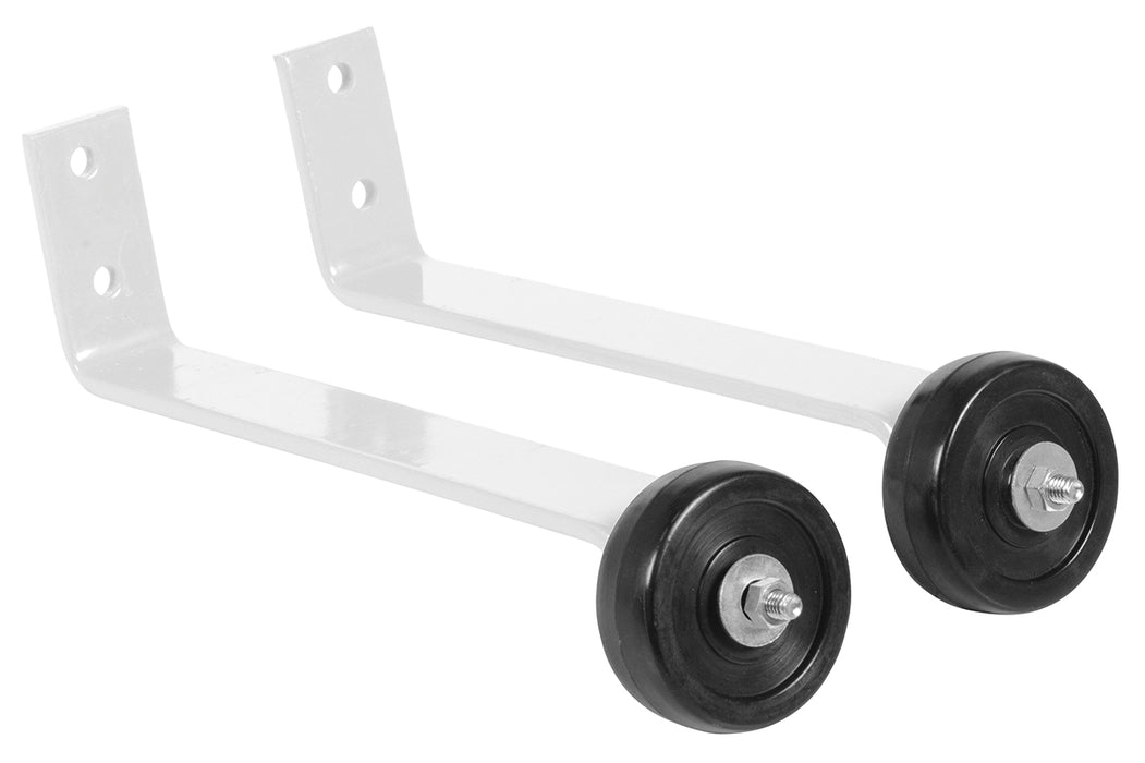 Vestil VDKR-BB-W-WT Steel Pipe Railing Barricade Base With Wheels White