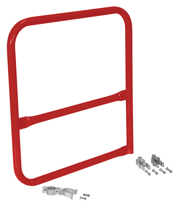 Vestil VDKR-G3-B-RD Steel Pipe Safety Railing Gate B-Shaped 36 in. x 36 in. Red