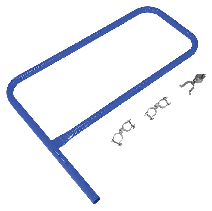 Vestil VDKR-G3-BL Steel Pipe Safety Railing Gate P-Shaped 36 in. x 36 in. Blue