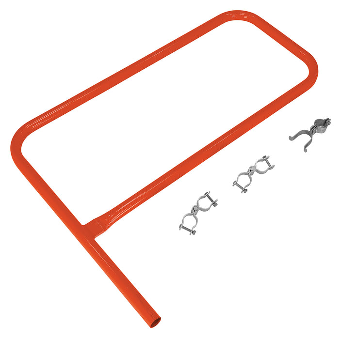 Vestil VDKR-G3-OR Steel Pipe Safety Railing Gate P-Shaped 36 in. x 36 in. Orange