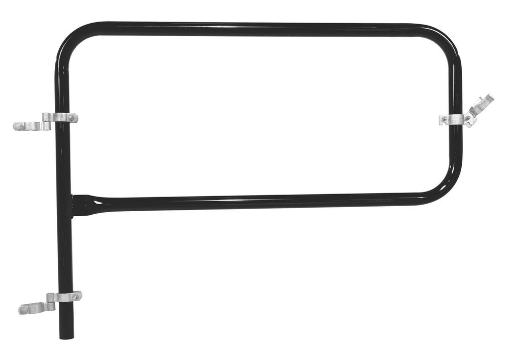 Vestil VDKR-G4-BK Steel Pipe Safety Railing Gate P-Shaped 48 in. x 36 in. Black