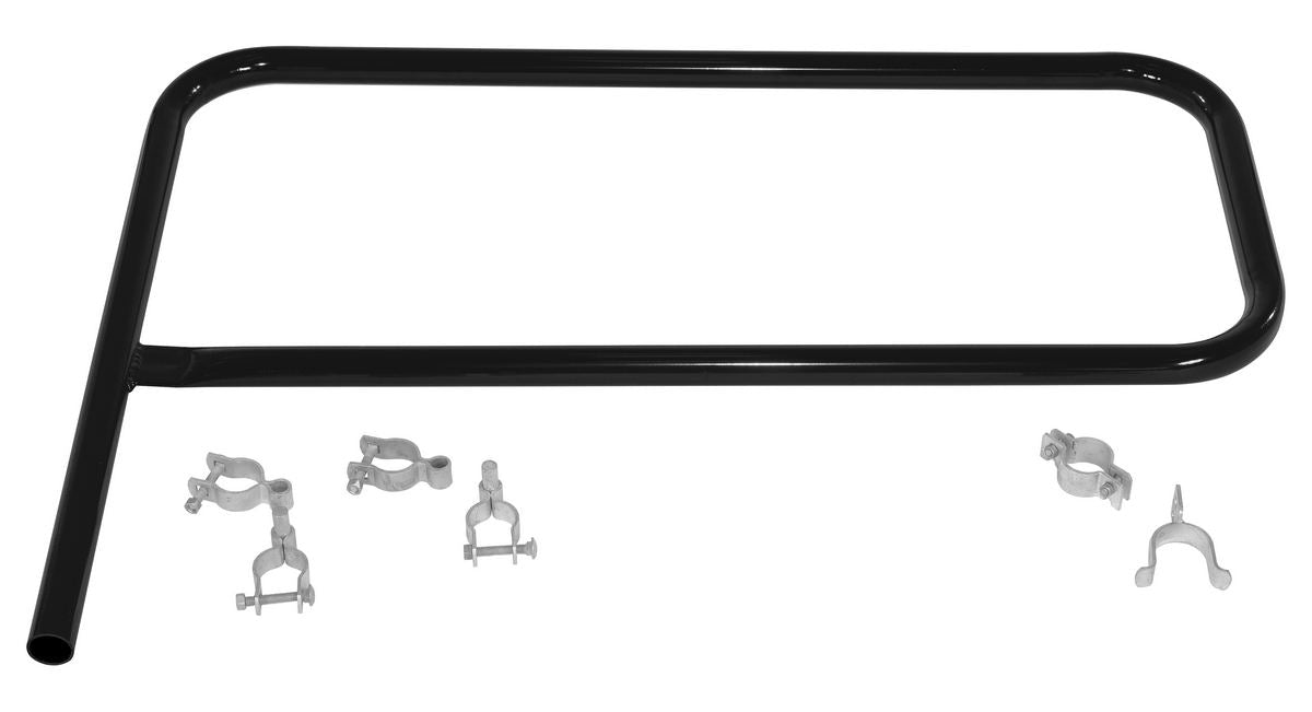 Vestil VDKR-G4-BK steel pipe safety railing gate p-shaped - view 2