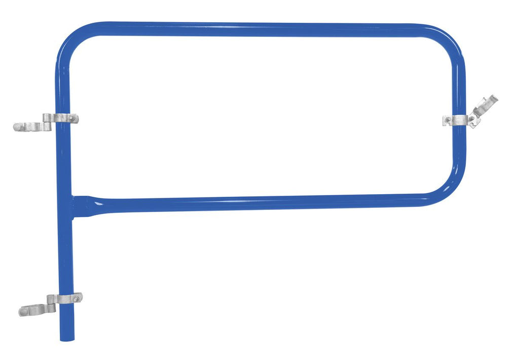 Vestil VDKR-G4-BL Steel Pipe Safety Railing Gate P-Shaped 48 in. x 36 in. Blue