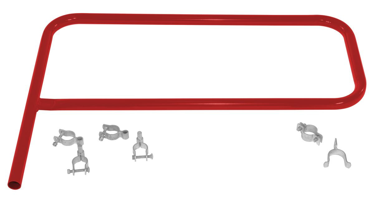 Vestil VDKR-G4-RD steel pipe safety railing gate p-shaped - view 2