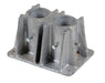 Vestil VDKR-P102 cast steel double socket for pipe safety railing silver - view 2
