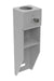 Vestil VDKR-VM1-GYSG Steel Vertical Mount Handrail Socket Gray