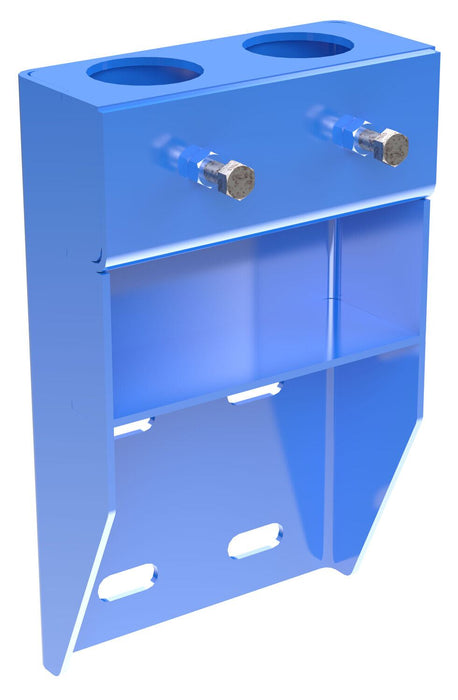 Vestil VDKR-VM2-BL Steel Wall Mount Bracket For Pipe Safety Railing Blue