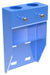 Vestil VDKR-VM2-BL Steel Wall Mount Bracket For Pipe Safety Railing Blue
