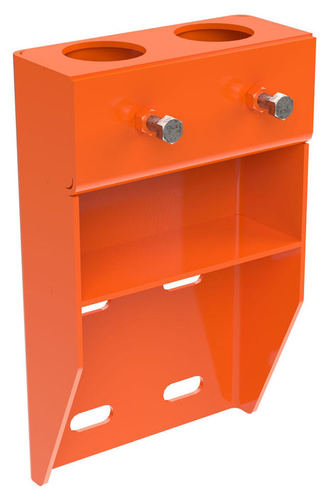 Vestil VDKR-VM2-OR Steel Wall Mount Bracket For Pipe Safety Railing Orange