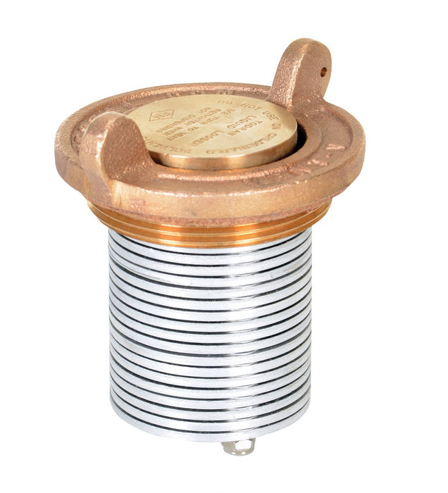 Vestil VENT-V Brass Vertical Drum Vent Fits 30 & 55 Gallon Drum Capacity Gold