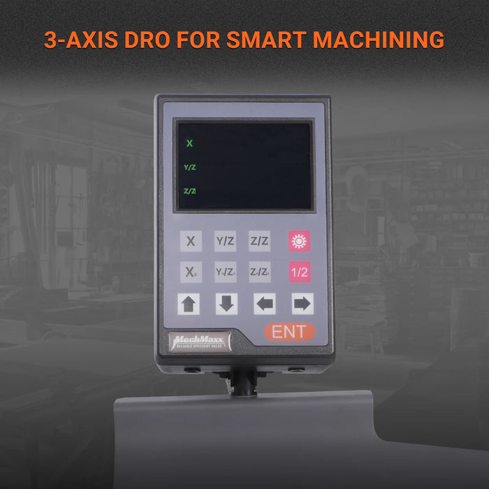 6"x20'' Benchtop Mill Drill Machine with DRO Brushless Motor, Variable Speed, R8 Spindle, 1 HP, 110V, Compact Milling Drilling Tool for Garage Shop, DIY Metalworking without Stand VM18LD