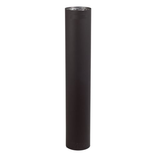 Drolet 6" X 12"L Vortex Double Wall Black Pipe double wall stove pipe - front view