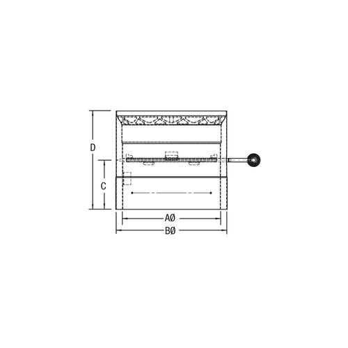 Drolet 6" Vortex Double Wall Stove Pipe Section With Damper double wall stove pipe - side angle