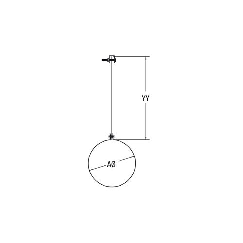 Drolet 6" Vortex Double Wall Ceiling Hangar double wall stove pipe - side angle