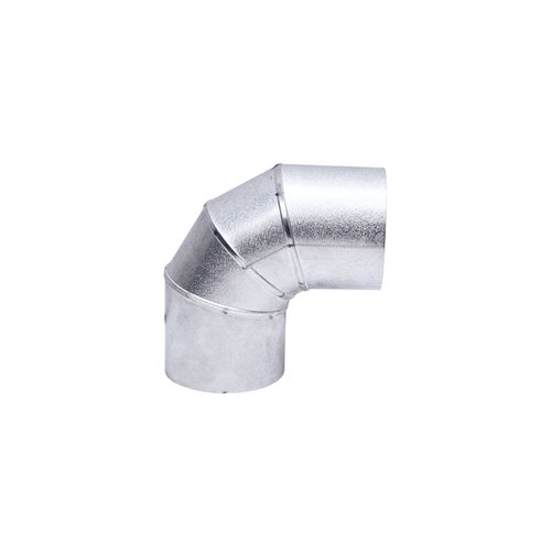Drolet 3" X 90° Pellet Elbow (Unpainted) pellet vent pipe - front view