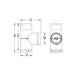 Drolet 4" Pellet Tee With Cap (Unpainted) pellet vent pipe - side angle