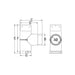 Drolet 3" Pellet Stove Adapter Tee With Cap (Unpainted) pellet vent pipe - side angle