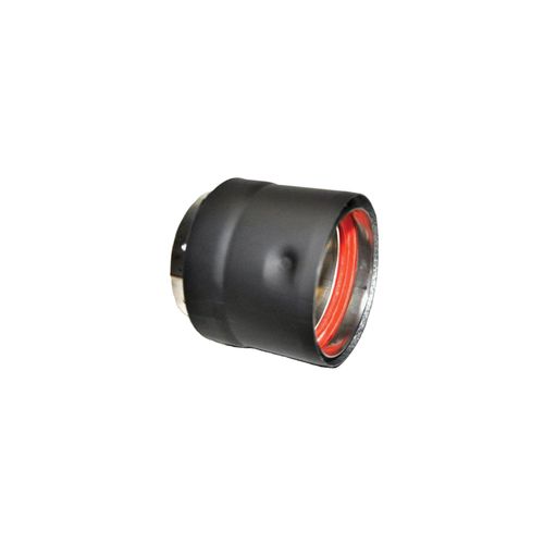 Drolet 4" Pellet Stove Black Adapter pellet vent pipe - front view