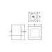 Drolet Vortex 3" Square Pellet Ceiling Support pellet vent pipe - front view
