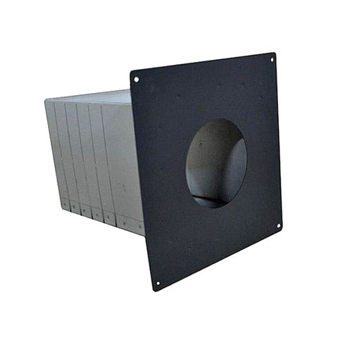 Drolet 4" Pellet Black Wall Pass-Thru pellet vent pipe - front view