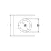 Drolet 3" Pellet Vent Roof Flashing (0/12 - 6/12 Pitch) VOP0340 – dimensions diagram