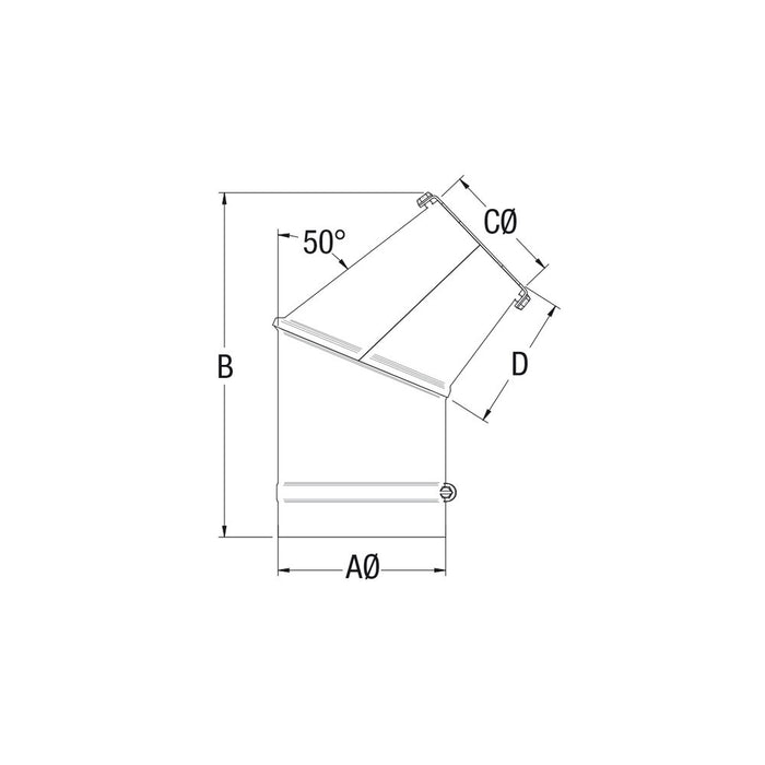 Drolet 3" Pellet Vent Jet Cap VOP0360 – dimensions diagram