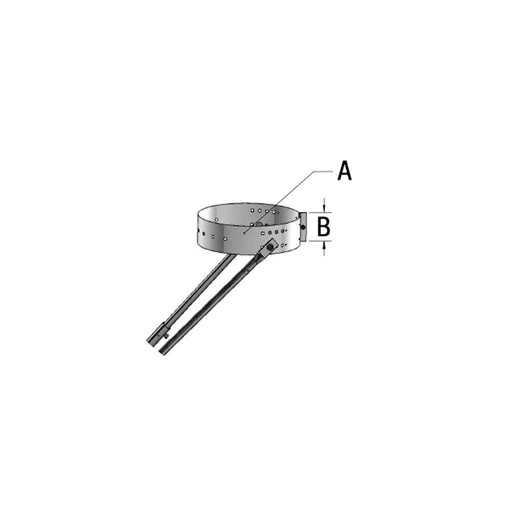 Drolet Vortex 3" Telescoping Pellet Vent Roof Brace VOP0380 – dimensions diagram