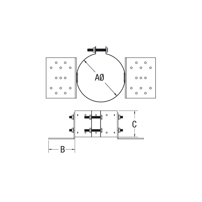 Drolet Vortex 3" Pellet Vent Roof Support VOP0382