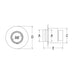 Drolet 4" Pellet Vent Adapter to 6" Masonry Chimney VOP5153 – dimensions diagram