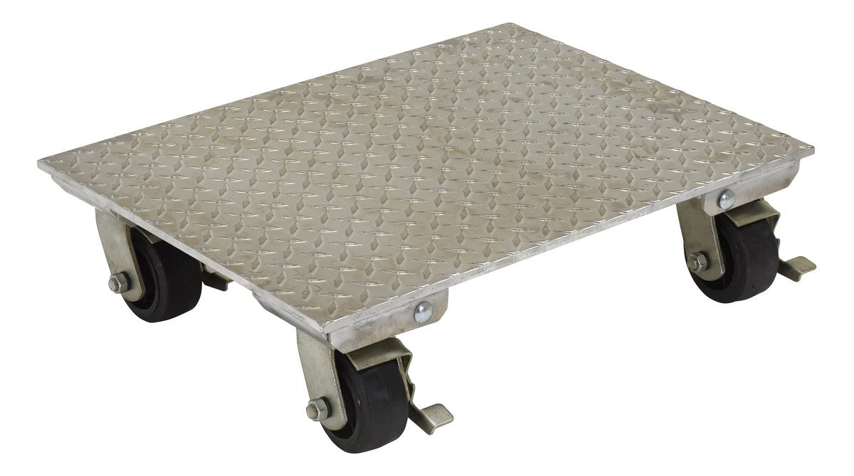 Vestil VPLDO/A-1824-AS Aluminum Plate Dolly 18 in. x 24 in. Swivel 1,200 lb. Capacity Silver