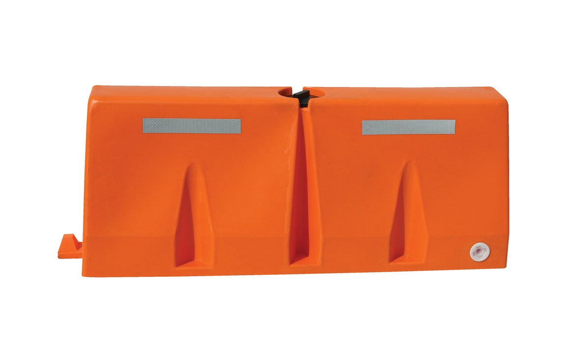 Vestil VTB-5-O Polyethylene Traffic Barriers 5 ft. Wide Orange Strip