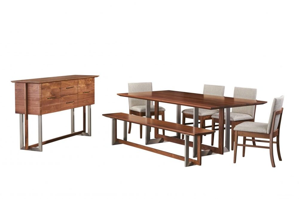 2081 Verano Rectangle Dining Table - Steel Accent Base