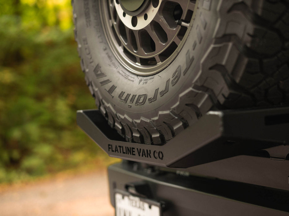 Flatline 2021-2027 Winnebago Ekko Rear Bumper, Ladder, & Carrier Swing-Out System – installed on vehicle, image 8 of 21